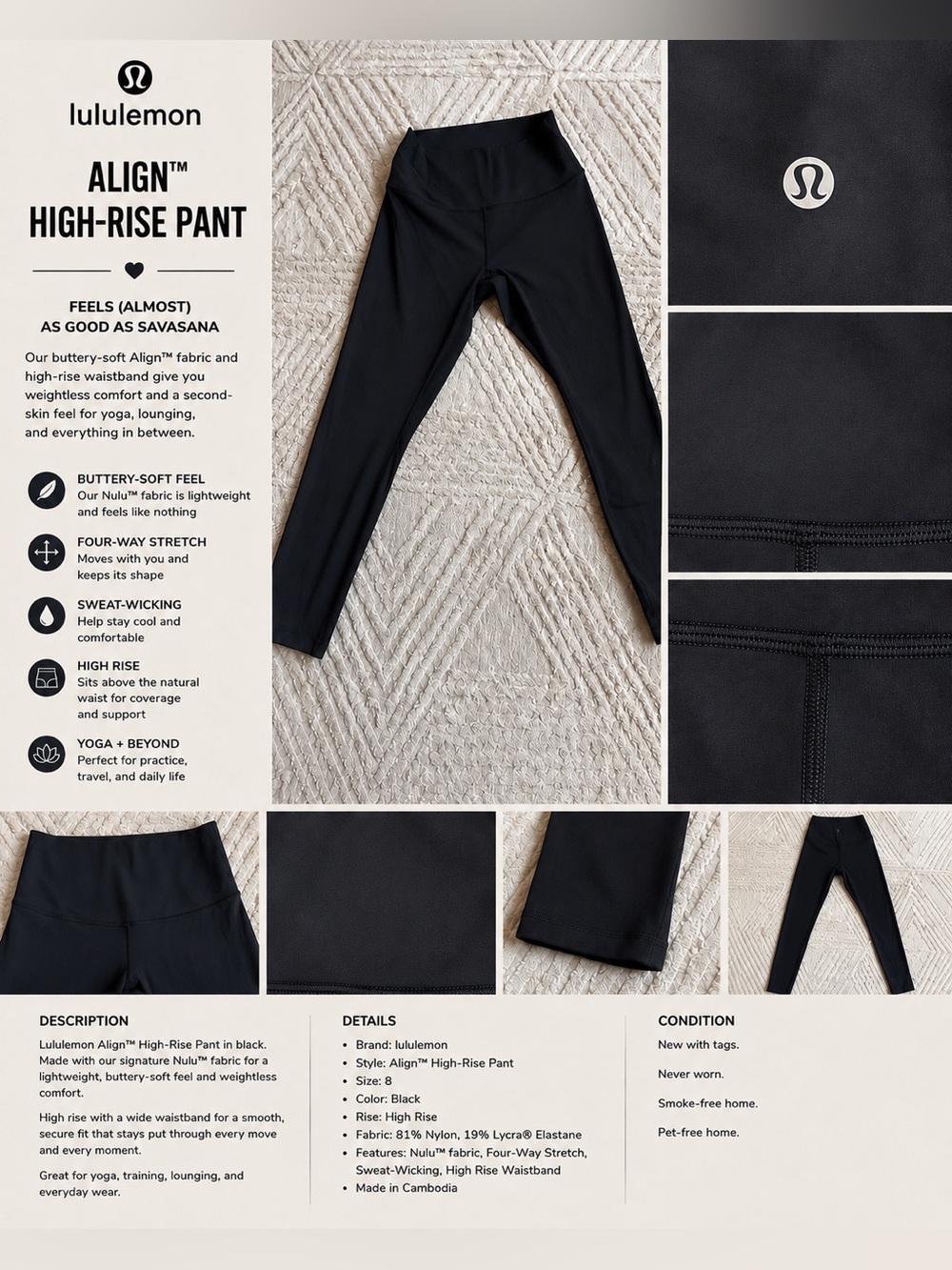 lululemon Align High-Rise Leggings — Black